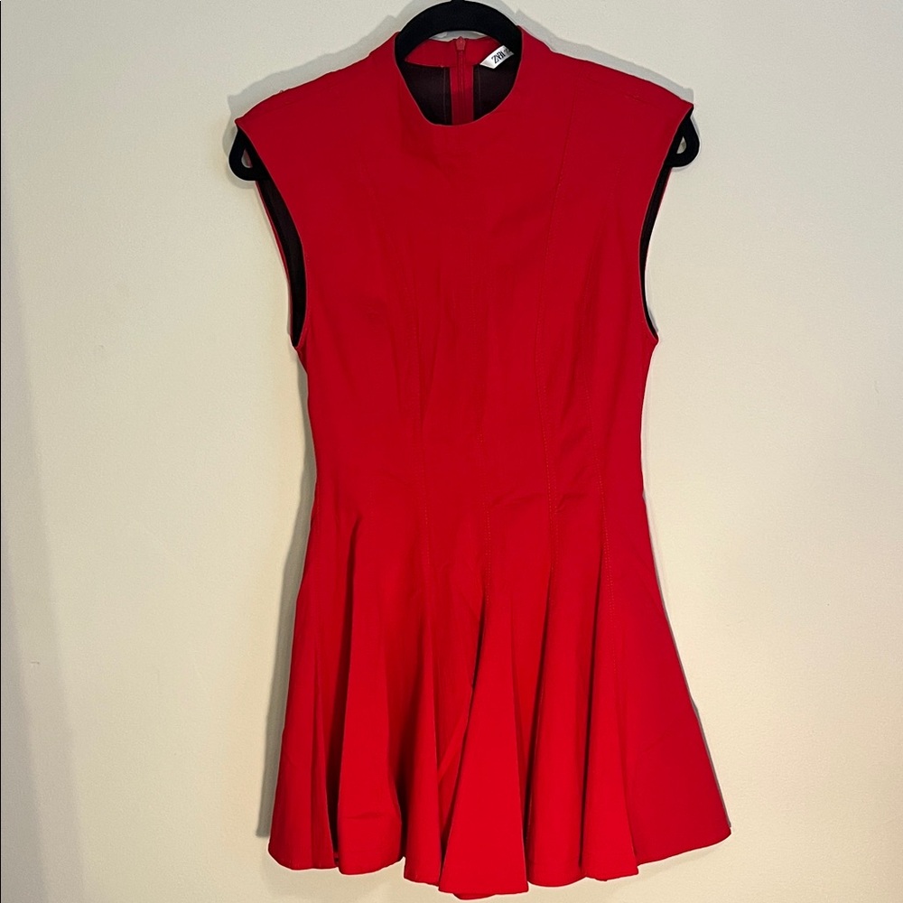 Zara Vibrant Red Mini Dress